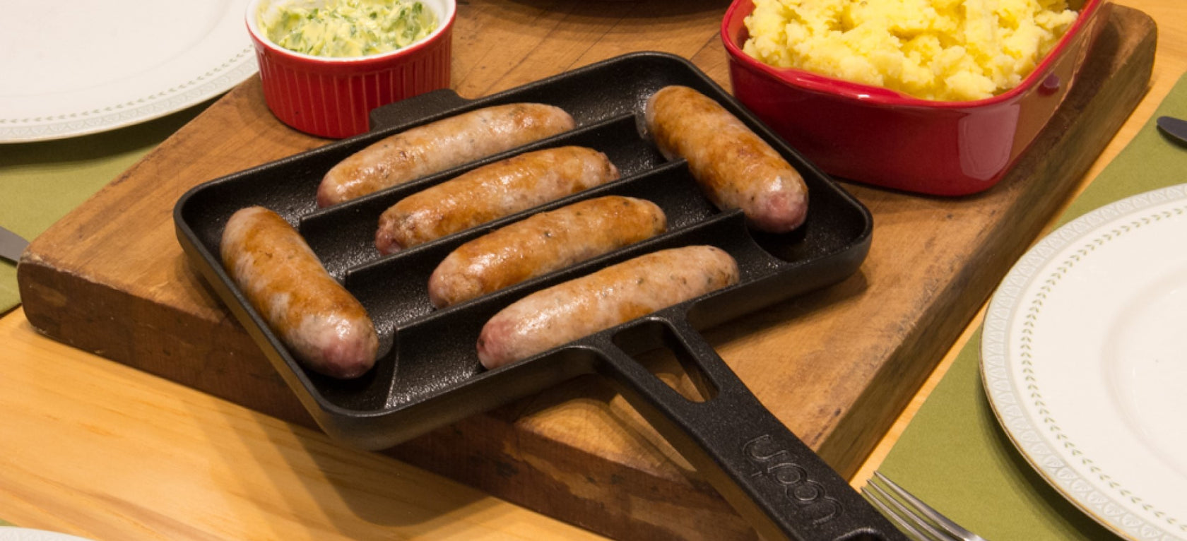 UPAN The Cast Iron Sausage Fry Pan – UPAN United Kingdom